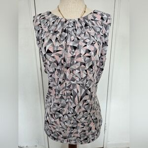 Calvin Klein Pink and Gray Geometric Pattern